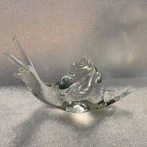 Vintage Art Glass Snail Escargot Figurine Hand Blown Glass
